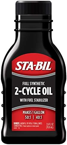 STA-BIL Full Synthetic 2-Cycle Oil - Fuel Stabilizer for 12 Months Protection - 1 Gallon, Low Smoke Formula