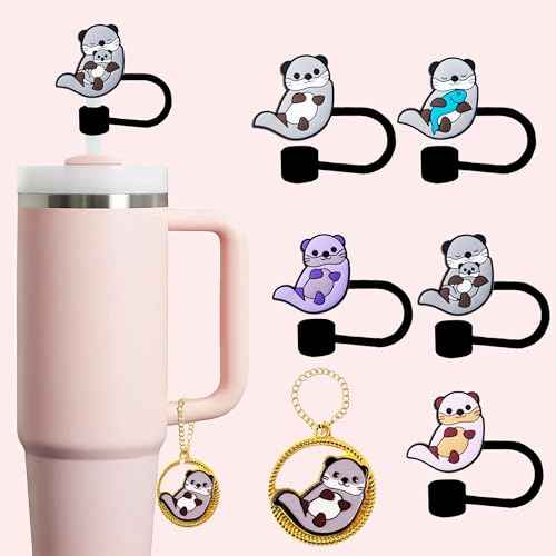 Otter Straw Topper, 10mm (0.4in) Animal Straw Covers for Stanley Cup Accessories - Otter Accessories, Decor, Stuff, Things, Gifts for Lovers, Women, Kids, Girls on Christmas, Birthday Party Decoration