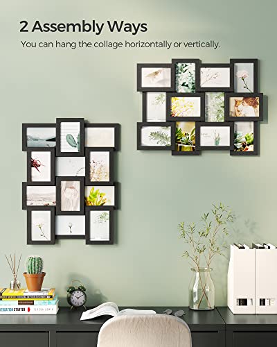 SONGMICS 12-Pack Collage Picture Frames 4x6, Ink Black Wall Decor Set