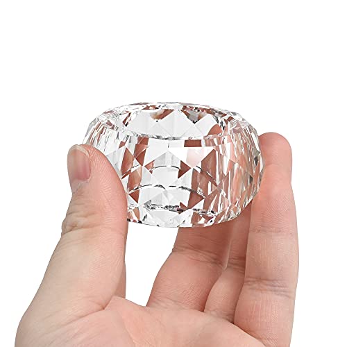 kitCom 8-Pack Crystal Napkin Rings, Diamond-Shaped K9 Crystal Napkin Holders
