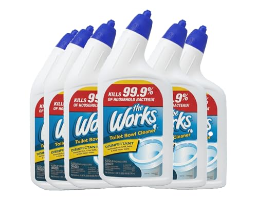 Toilet Bowl Cleaner Disinfectant - Removes Rust, Lime Scale & Stains, Kills 99.9% Bacteria, Pack of 6