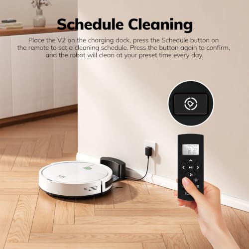 Medium ILIFE V2 Robot Vacuum Cleaner for Pet Hair & Hard Floors - Tangle-Free Suction