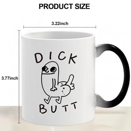Funny Heat Changing Coffee Mug - Gag Gift for Adults, Men & Women, 11oz