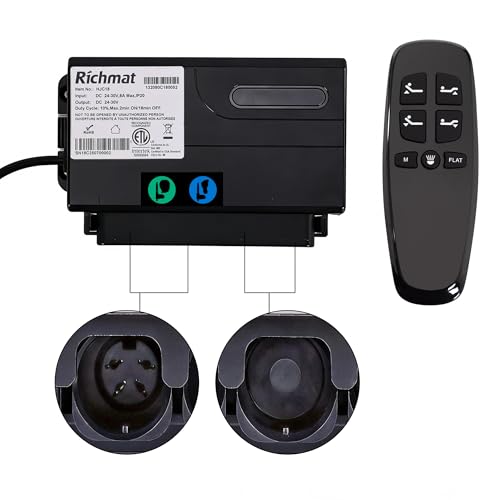 Richmat Adjustable Bed Control Box HJC18 Replacement No Massage with Remote