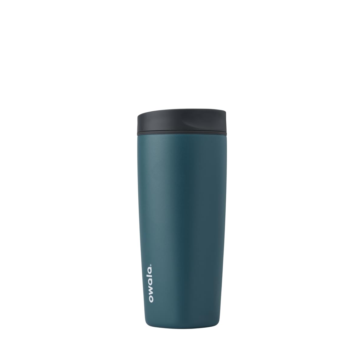 Owala SmoothSip Slider Insulated Stainless Steel Coffee Tumbler,Reusable Iced Coffee Cup,Hot-Coffee Travel Mug,BPA Free 20 oz,Grey/Blue (High Dive),(Pack of 8)