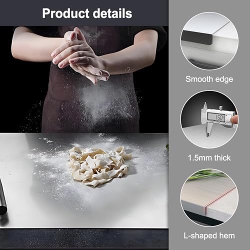 304 Stainless Steel Cutting Board 31.5 x 19.6in Non-Slip Dishwasher Safe Kitchen Chopping Board