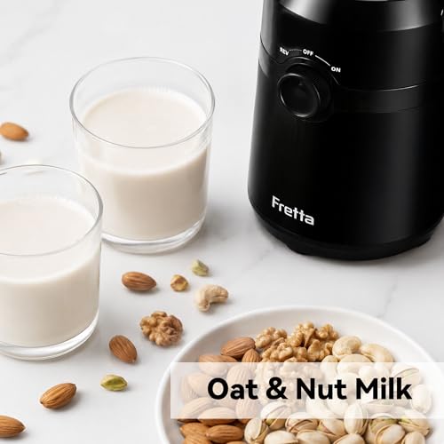 Fretta Black Cold Press Juicer Machine 1L with Wide Feed Chute – Easy to Clean