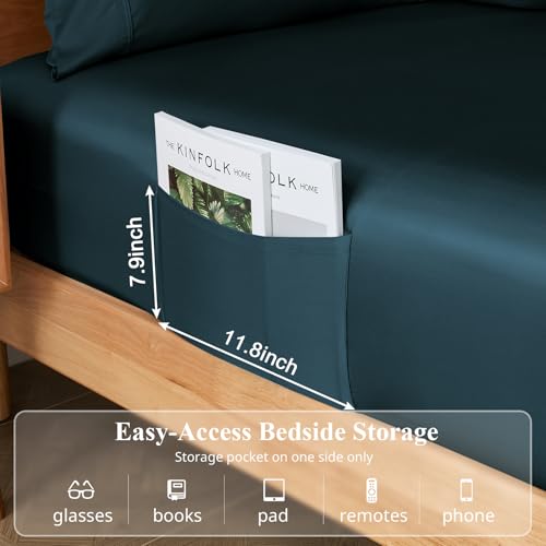 Bamboo Viscose Sheet Set Queen Size, Cooling Sheets Bed 4pcs
