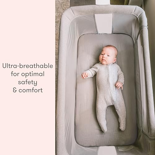 Baby Bassinet Fitted Sheet 2-Pack - Breathable Muslin for Newton Bassinet & Bedside Sleeper