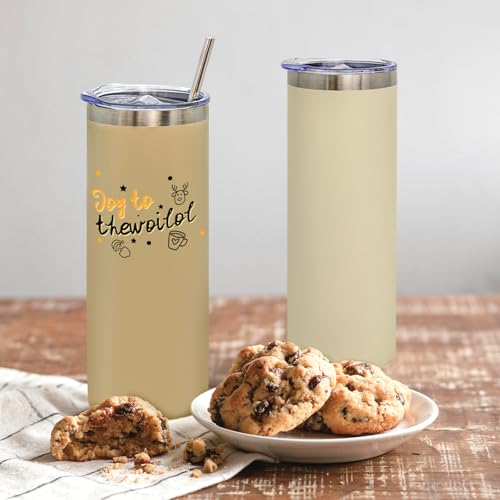 Large YOUKE OLA 20oz Stainless Steel Skinny Tumblers Set - Multicolor, Double Wall, Insulated with Lids & Straws