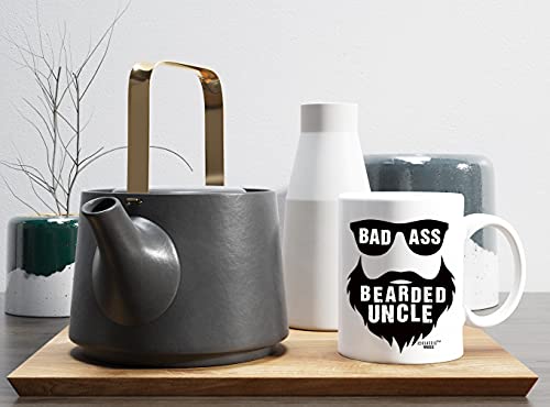 Funny Bearded Uncle Coffee Mug - Novelty Dad Brother Christmas Gift