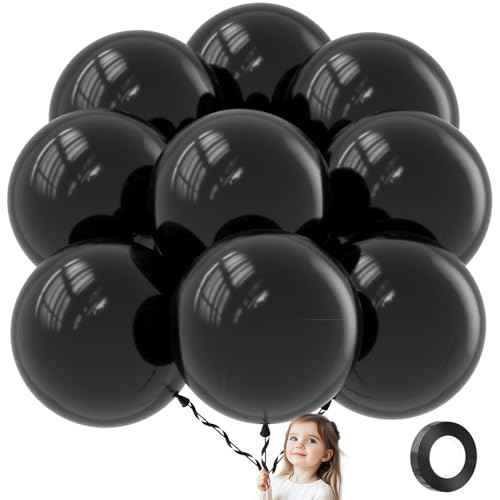 36 Inch Black Balloons - 9Pcs Giant Black Balloons Jumbo Large Thick Big Latex Balloons for Birthday Baby Shower Wedding Anniversary Graduation Photo Shoot Christmas New Year Party Decorations