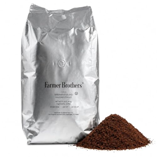 Farmer Brothers Breakfast Blend Ground Coffee 5 lb Bag - Medium Roast, 80 Ounce Pack of 1