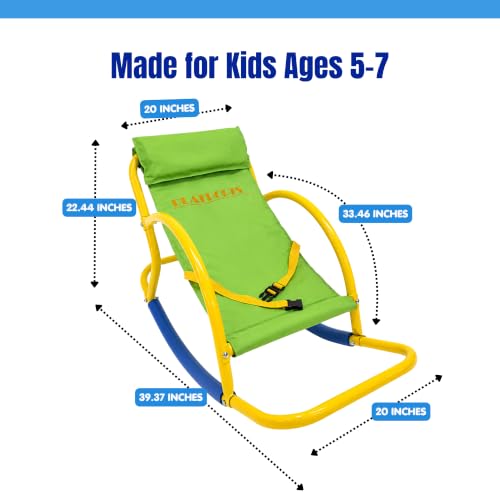 PLATPORTS Adventurer Oversized Sensory Rocking Chair for Kids Ages 5–7, Indoor & Outdoor