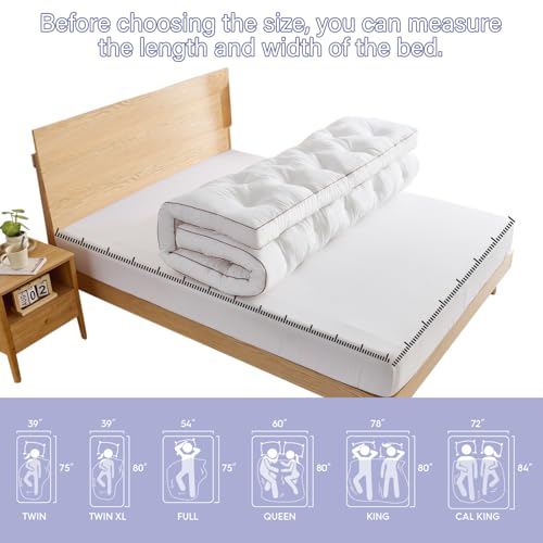 White King Memory Foam Mattress Topper for Back Pain Relief Breathable Gel Support