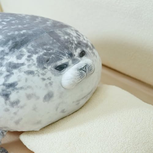 X-Large 31.5 Inch Seal Plush Pillow - Soft Cuddly Stuffed Animal for Kids & Adults - Great Gift Idea