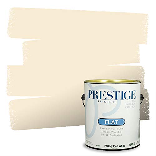 PRESTIGE Paints Interior Paint and Primer In One, 1-Gallon, Flat, Comparable Match of Benjamin Moore* Windsor Cream*