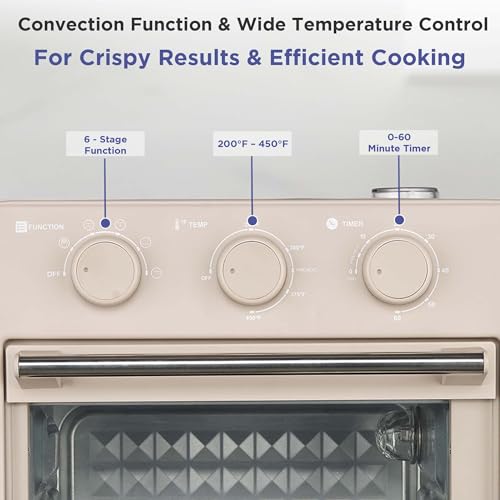 Magnavox Cream 16.5 Qt Air Fryer Oven with Steam Infusion & 6 Cooking Functions