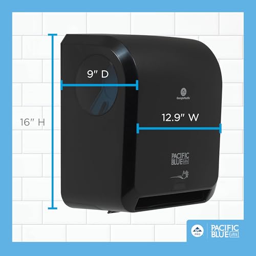 Georgia-Pacific Pacific Blue 8-Inch Automated Touchless Paper Towel Dispenser - Black