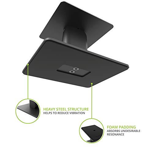Desktop Speaker Stands for 4-7 Inch Speakers - Black Pair - Variation of 4-7" Speakers | Upto 30lb
