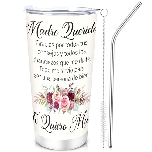 Keluna Mother's Day Tumbler Gifts Spanish Mom Design 20 oz Insulated Travel Mug - Madre Querida Abuela