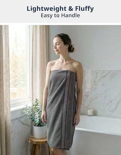 Space Grey 18-Piece Cotton Bath Towel Set - Soft & Absorbent, Complete Bathroom Linen