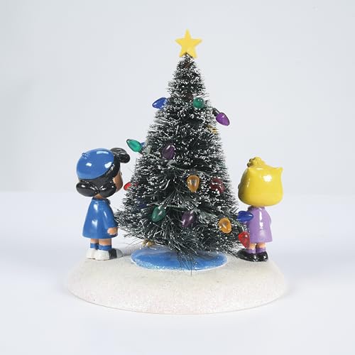 Department 56 Peanuts Village O' Christmas Tree Figurine - Charlie Brown Christmas Accessory