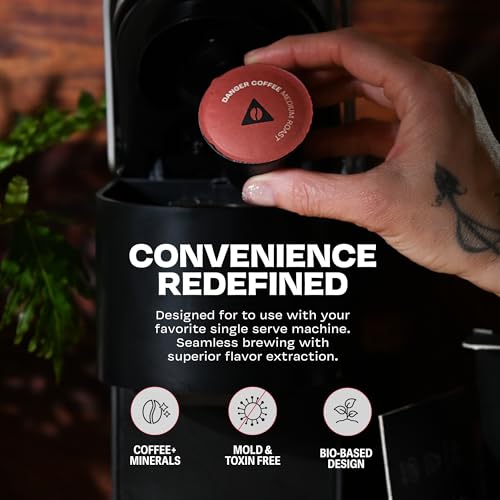 Danger Coffee Compostable Pods by Dave Asprey | Medium Roast 12