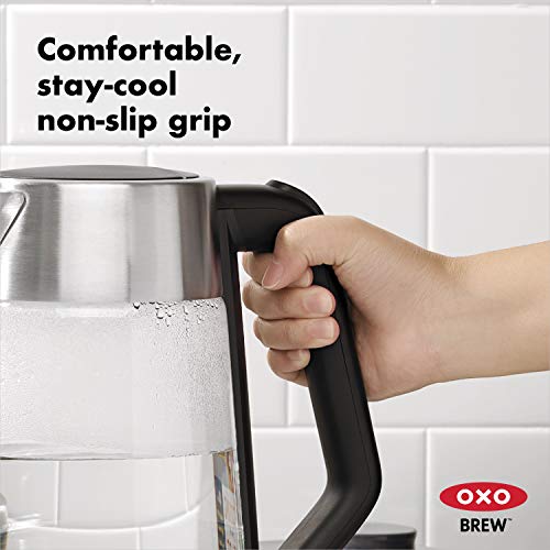 OXO Cordless Glass Electric Kettle - 1.75L Rapid Boil & Easy Pouring