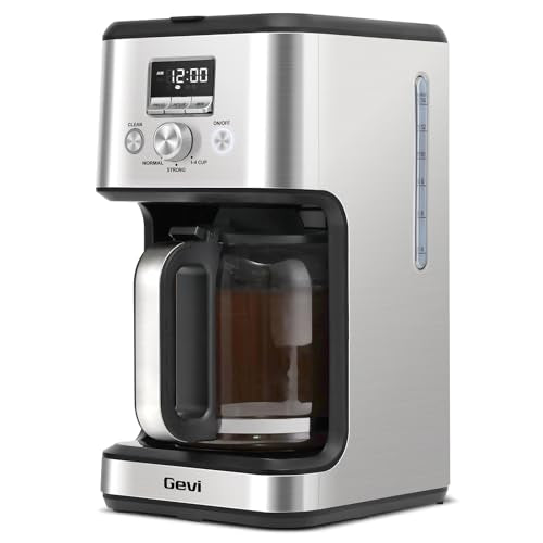 Gevi 14-Cup Programmable Drip Coffee Maker with Glass Carafe