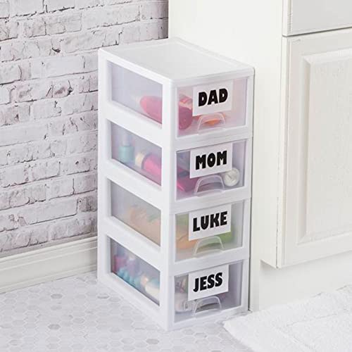 Sterilite Stacking Drawer Storage Organizer for Clothes 6 Quart 6 Pack