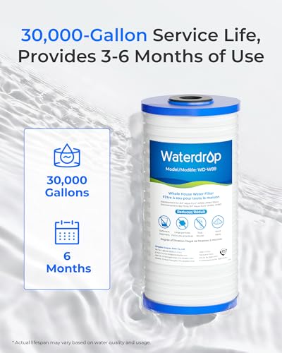 Waterdrop AP810 Whole House Carbon Water Filter - 3 Micron, 30,000-Gallon Capacity, Variation 3