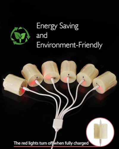Homemory 2x2 Rechargeable Flameless Votive Candles with Remote & Timer, Drip 12 Pack