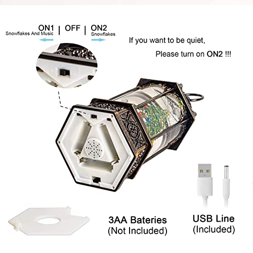 Large Snow Globes,Christmas Globes Lantern, Train Battery-Powered