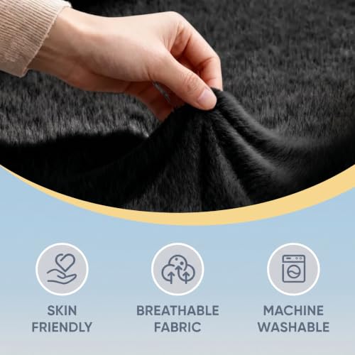 NEXVOXA Black Toddler Airplane Bed Travel Pillow & Extender for Kids