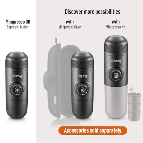 Portable Espresso Machine with Black Finish - Manual Coffee Maker for Camping & Travel