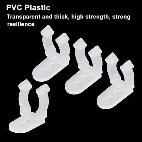 BokWin 100 pcs 3/8" LED Rope Light Clips Holder Neon Led Rope Clips for Hanging Christmas Light Outdoor Wedding LED Rope Lights(with 200 pcs Screws)