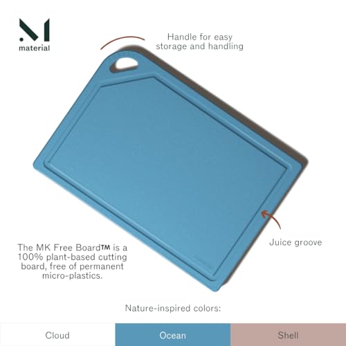 Eco-Friendly Microplastic-Free Cutting Board - Large Ocean Charcuterie Board, Dishwasher Safe, Knife-Friendly, 17.5x12 Inches - Variation Ocean
