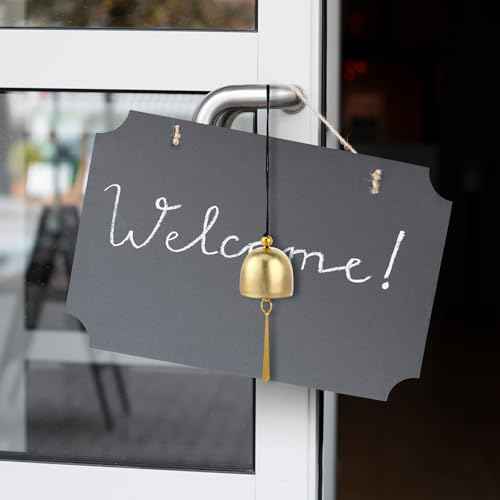 3Pcs Small Gold Plated Hanging Bells for Door Knob Window Home Pendant Wind Chime Camping Tent Fengshui Bell for Good Luck Wealth and Safe Window for DIY Christmas Tree Home Garden Hanging Decoration