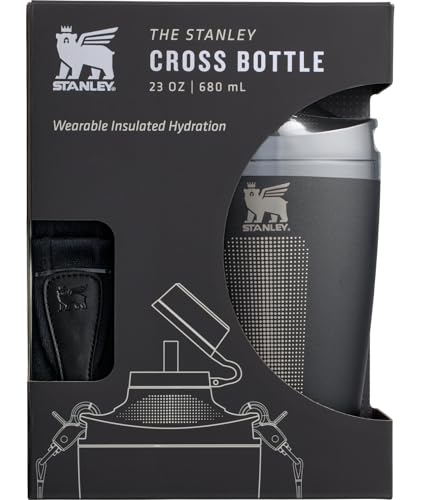 Cross Bottle 23 oz Travel Water Bottle with Insulation & Leakproof Lid - Black