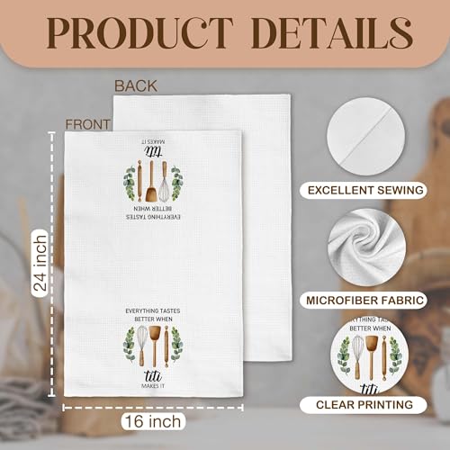 Qskjre Titi Gifts Kitchen Towels - Decorative Hand Dish Towel for Kitchen Decor 16x24 Inches