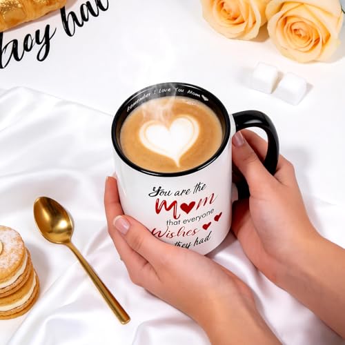 Mom-Ideal Mom White Mug - LIMUIKA 11oz Gift for Mom from Daughter, Mother's Day