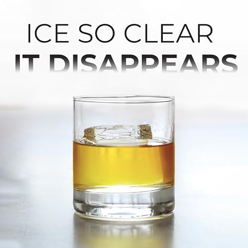 True Cubes Crystal Clear Ice Cube Maker, 4 Large 2"x2"x2" for