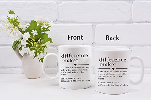 QASHWEY Difference Maker Definition Coffee Mugs - Mentor & Teacher