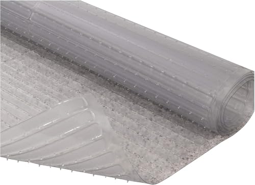 Deep-Pile Carpet Runner Clear Vinyl Floor Protector 27 x 25 Feet - Non-Slip Waterproof Rug Mat - Made in USA
