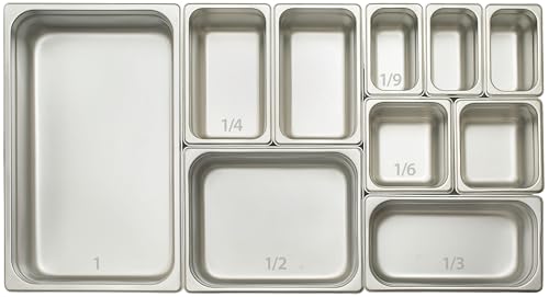 Full Size 6-Inch Deep Stainless Steel Steam Pan - Anti-Jam Hotel & Restaurant Pan - Variation of 1