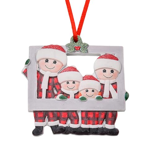 Personalized Family Christmas Ornaments of 4 Tree Photo Frame Holiday