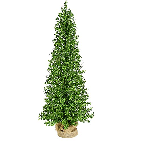 48-Inch Faux Boxwood Tree with Burlap Bag - Unlit Holiday & Outdoor Decor