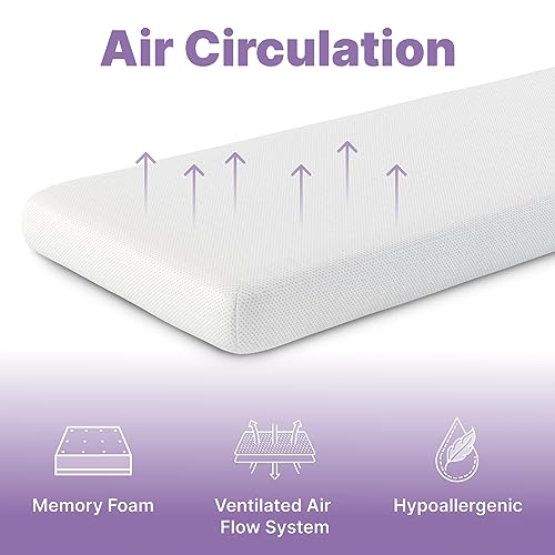5 Inch Twin Memory Foam Mattress - Medium Feel, CertiPUR-US, Bed in a Box, Breathable Cover - White