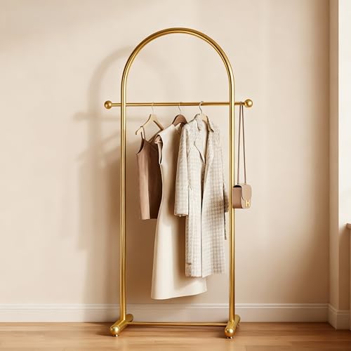 Gold Arch Clothing Rack - Freestanding Metal Garment Rack for Home & Store